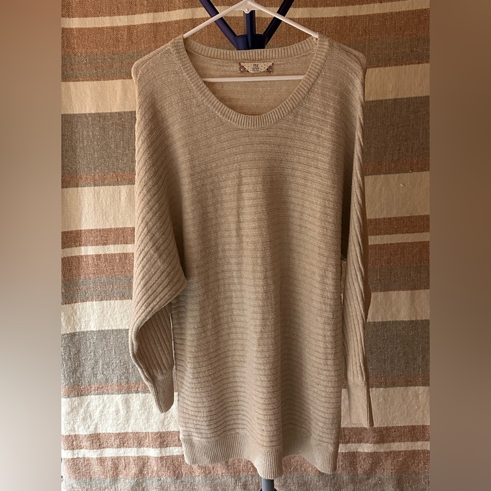 Pink Rose XTra Large Beige Sweater